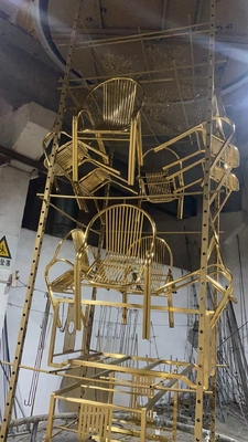 बड़ी क्षमता स्टेनलेस स्टील फर्नीचर बड़ी हार्डवेयर वैक्यूम पीवीडी टाइटेनियम कोटिंग मशीन