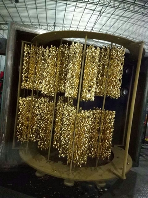 स्टेनलेस स्टील शीट / फर्नीचर पार्ट्स गोल्ड पीवीडी वैक्यूम कोटिंग मशीन
