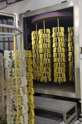 सजावटी बर्तनों के लिए फर्श टाइलें सोना रंग पीवीडी वैक्यूम कोटिंग मशीन / सिरेमिक कोटिंग मशीन