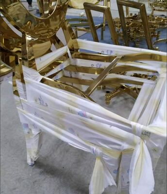 फिंगरप्रिंट विरोधी और संक्षारण प्रतिरोधी गुणों के साथ ब्रश सोने पीवीडी वैक्यूम कोटिंग कुर्सी सीमा