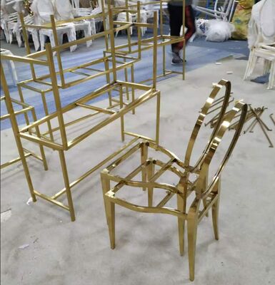 फिंगरप्रिंट विरोधी और संक्षारण प्रतिरोधी गुणों के साथ ब्रश सोने पीवीडी वैक्यूम कोटिंग कुर्सी सीमा